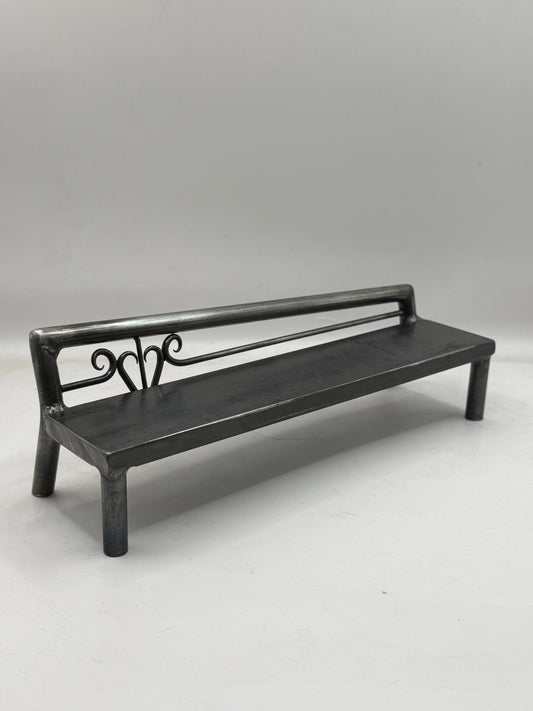 Left top rail scrolled heart bench 1 of 1